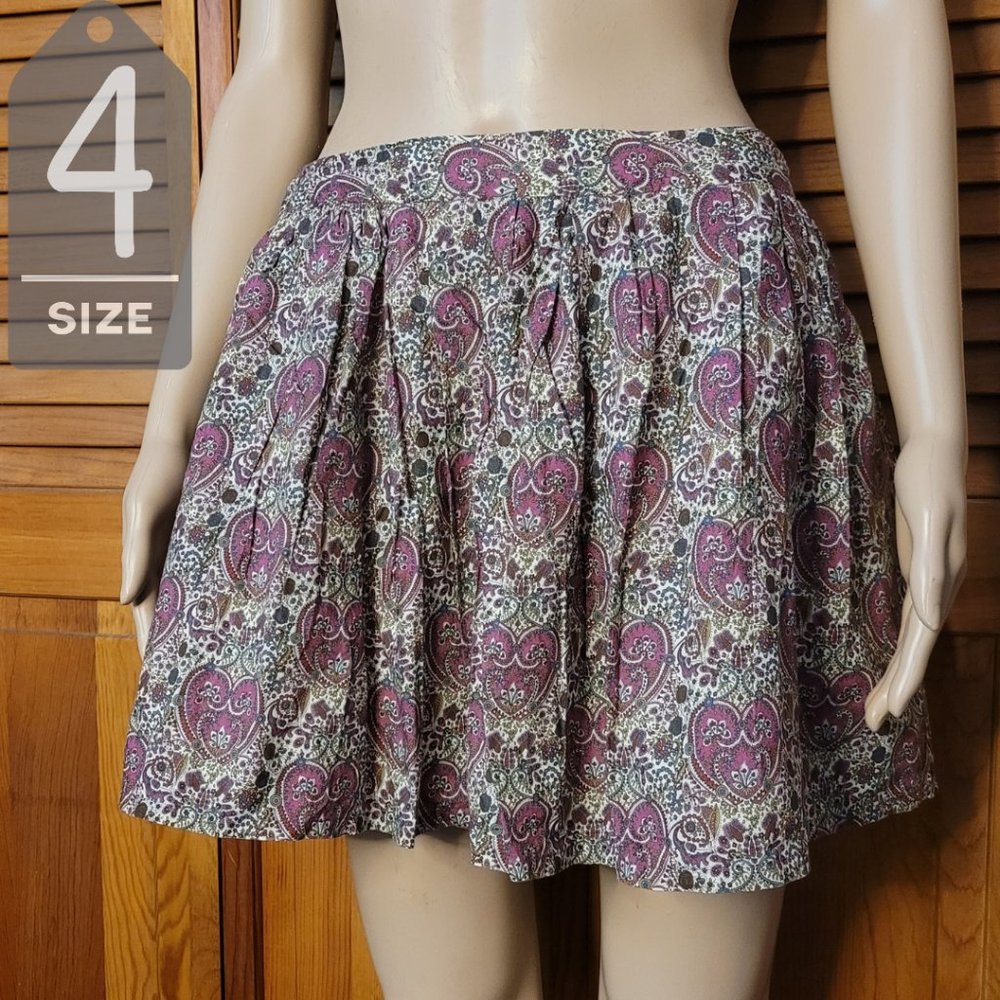 Paisley Jack Wills Skirt Sz 4